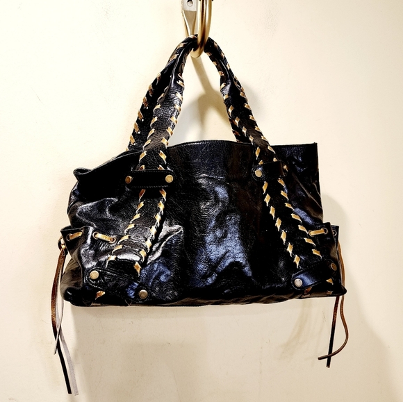 Mauricio Taituti Women's Black Leather Shoulder bag - Picture 2 of 14